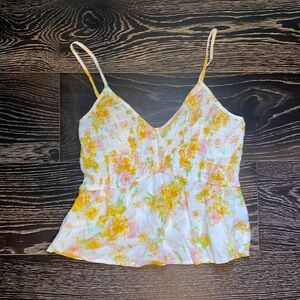 URBAN OUTFITTERS SUMMERY FLORAL TANK XS